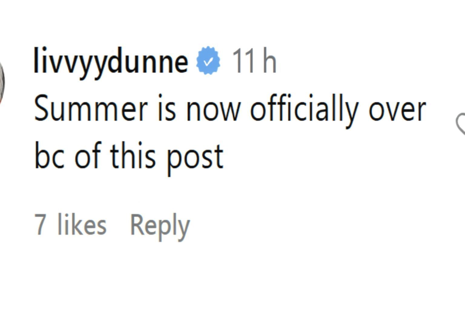 Paul Skenes&rsquo; girlfriend, Olivia, reacted to his sister Julz&#039;s post. (julzdunne/Instagram)