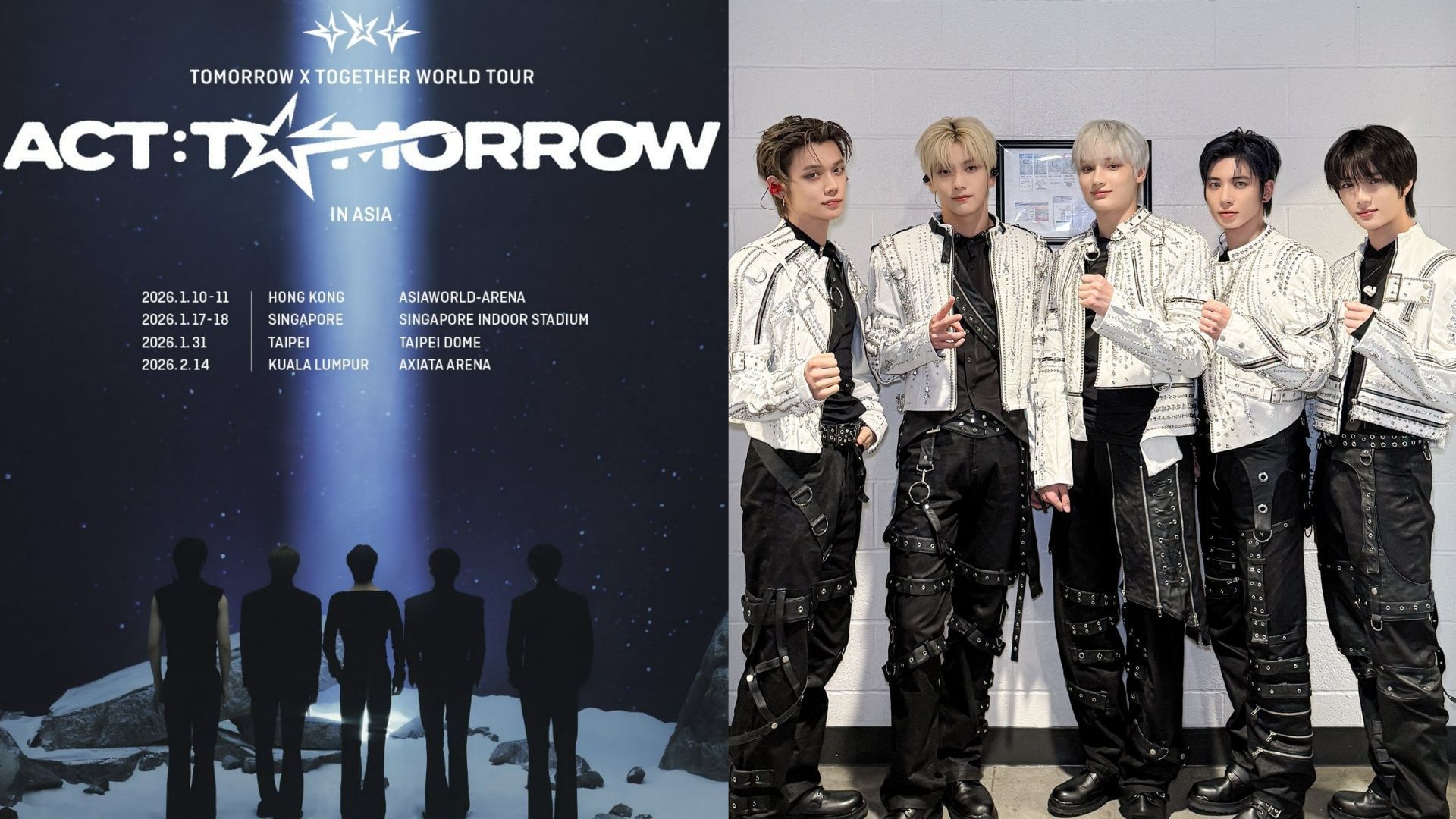 TXT&rsquo;s ACT : TOMORROW world tour in Asia 2026 (Image via X/@TXT_bighit)