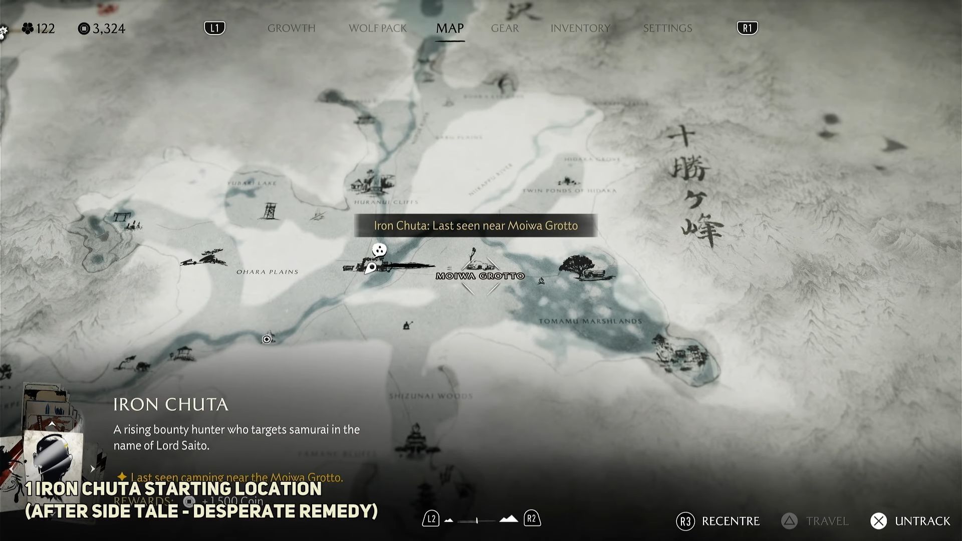 Heading to Moiwa Grotto to locate your target (Image via Sucker Punch Studios and YT.com/@WoWQuest)