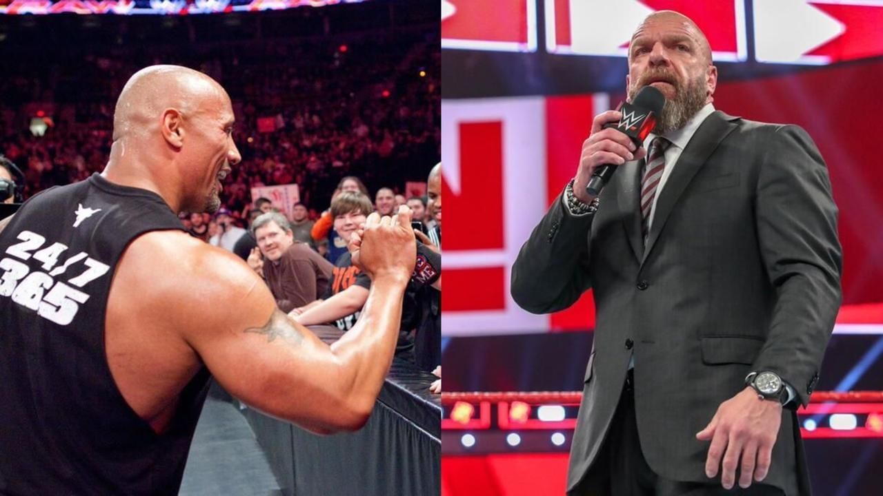 The Rock and Triple H! (Images from WWE.com)