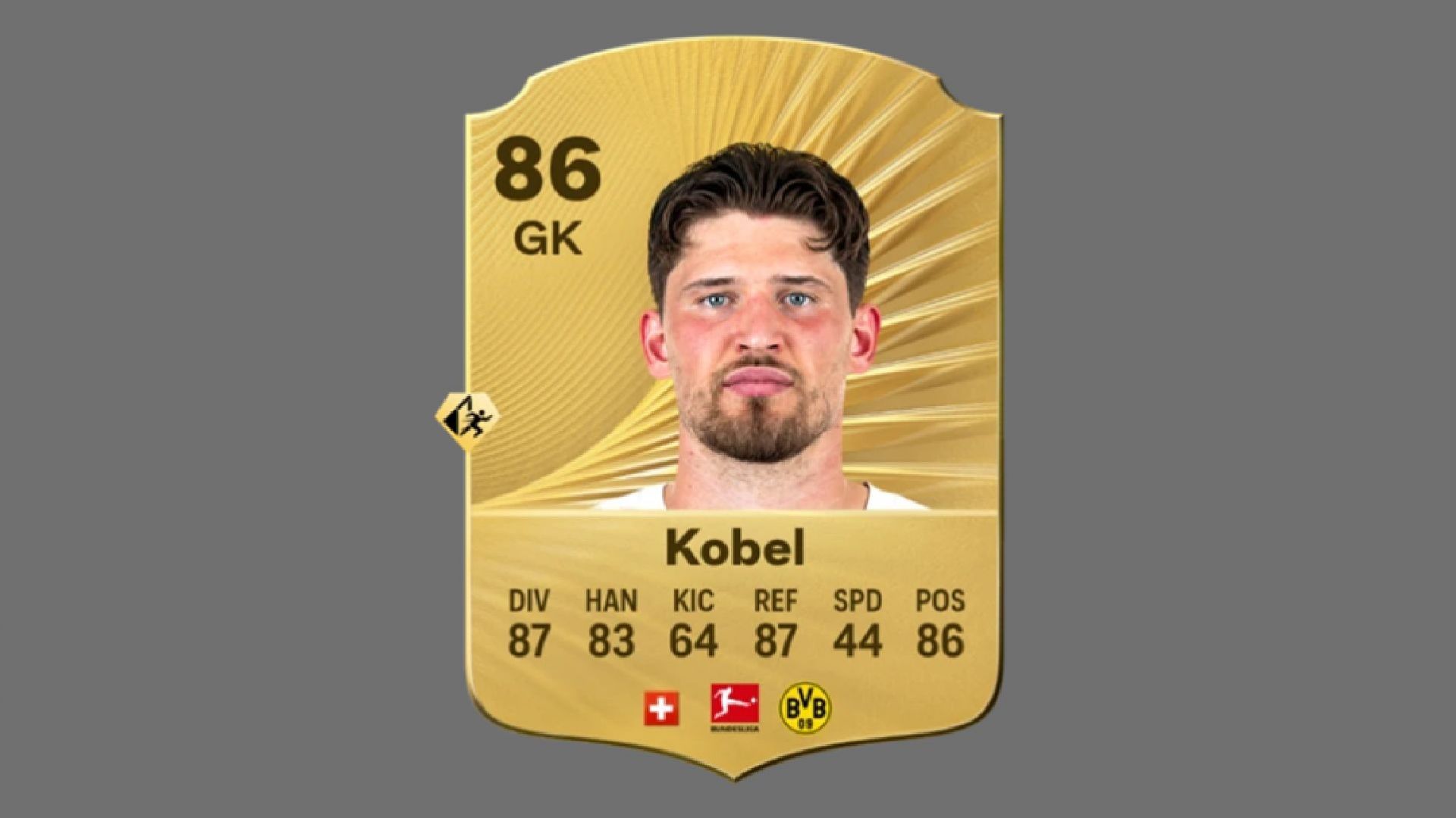 Gregor Kobel guards the goal for Dortmund (Image via EA Sports)