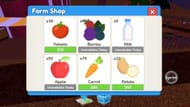 Contents of the Farm Shop (Image via Roblox)