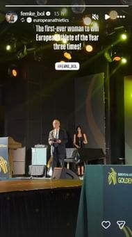 Screenshot of Bol's Instagram story.