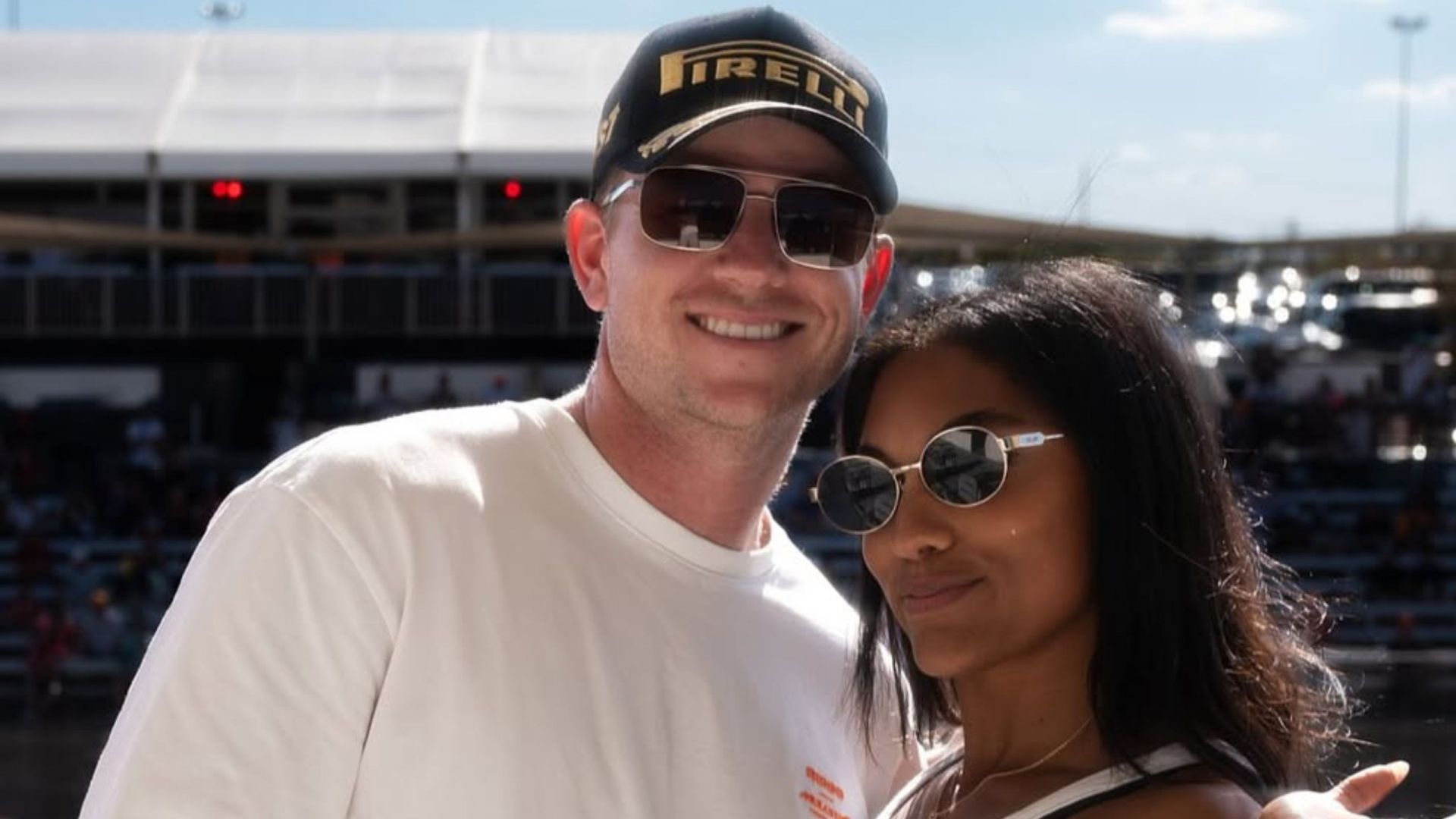 Tara Davis-Woodhall and Hunter Woodhall make their presence felt at the US Grand Prix 2025 [Image Source : The Woodhalls
