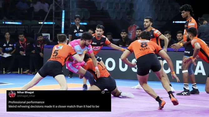 "Good win but not a great second half" - Fans react to U Mumba's close 1-point victory over Jaipur Pink Panthers in Pro Kabaddi 2025