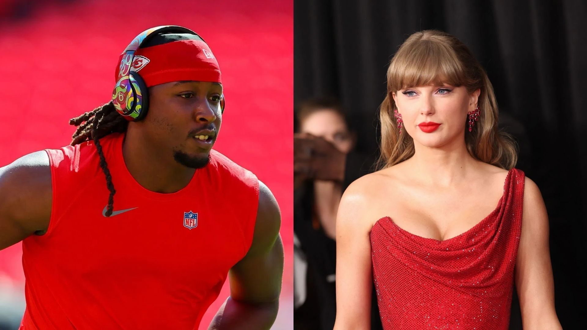 "GET HER AWAY FROM THAT ABUSIVE LOSER": NFL fans react to Taylor Swift-Kareem Hunt link up after Chiefs-Lions SNF