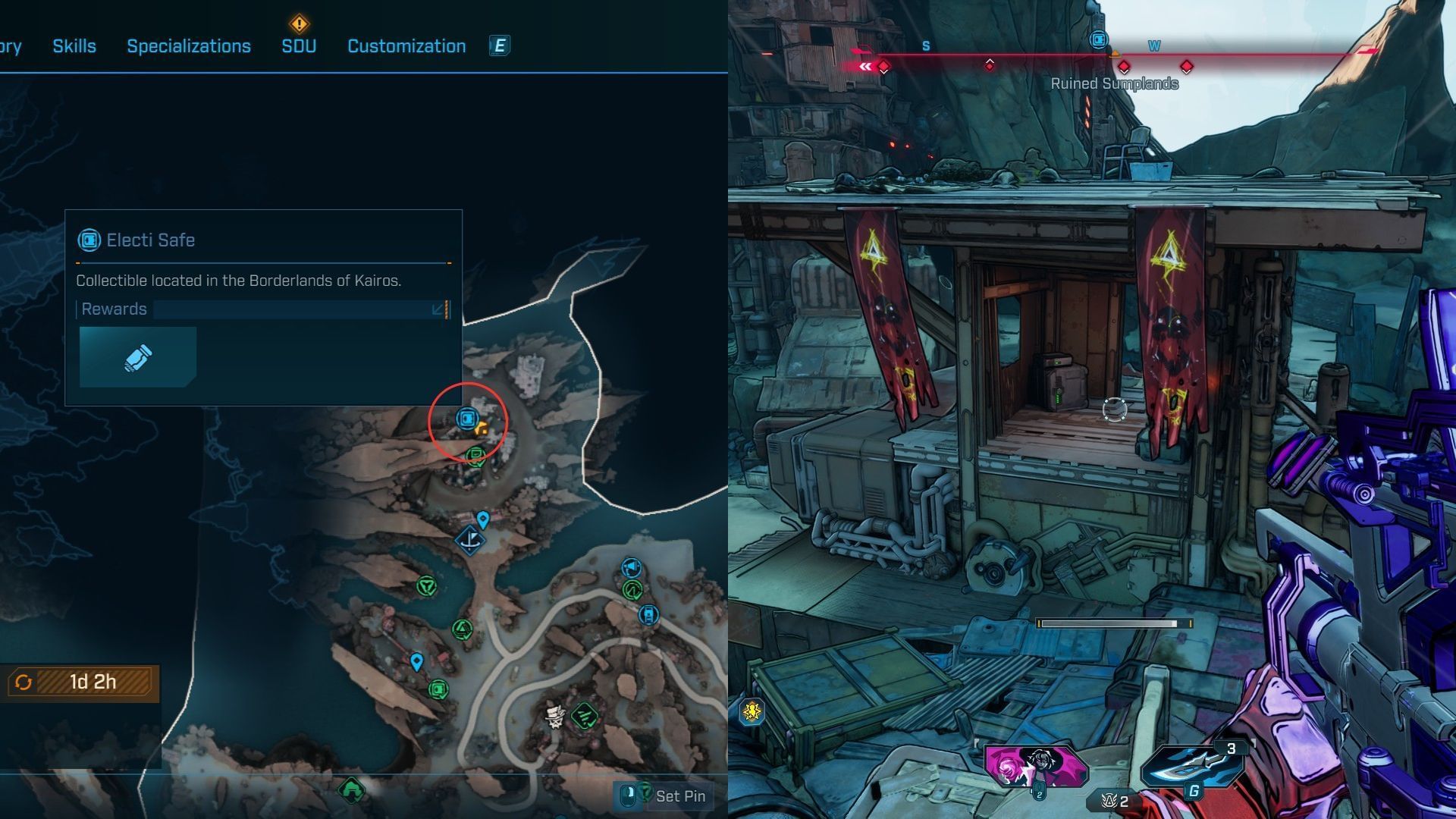 Ruined Sumplands Electi Safe #6 location (Image via 2K)