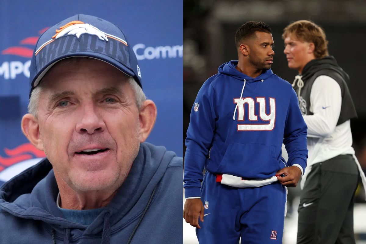 Sean Payton takes shot at Russell Wilson while praising Jaxson Dart after Giants rookie balls out vs. Broncos (Image Credits - IMAGN/GETTY)