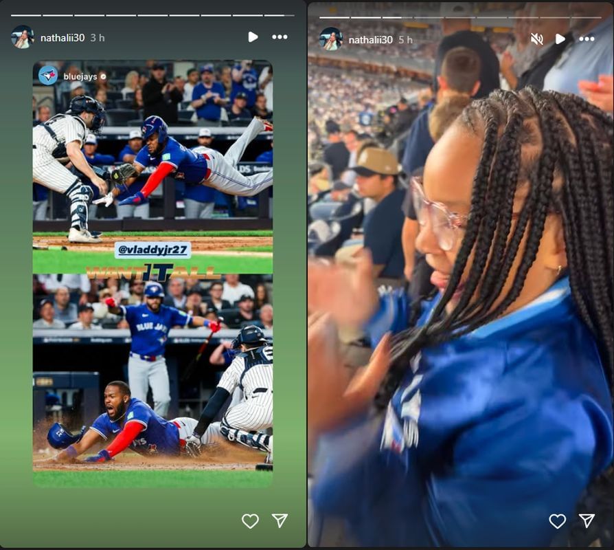 Vladimir Guerrero Jr.&rsquo;s wife, Nathalie, shared stories. (nathalii30/Instagram)