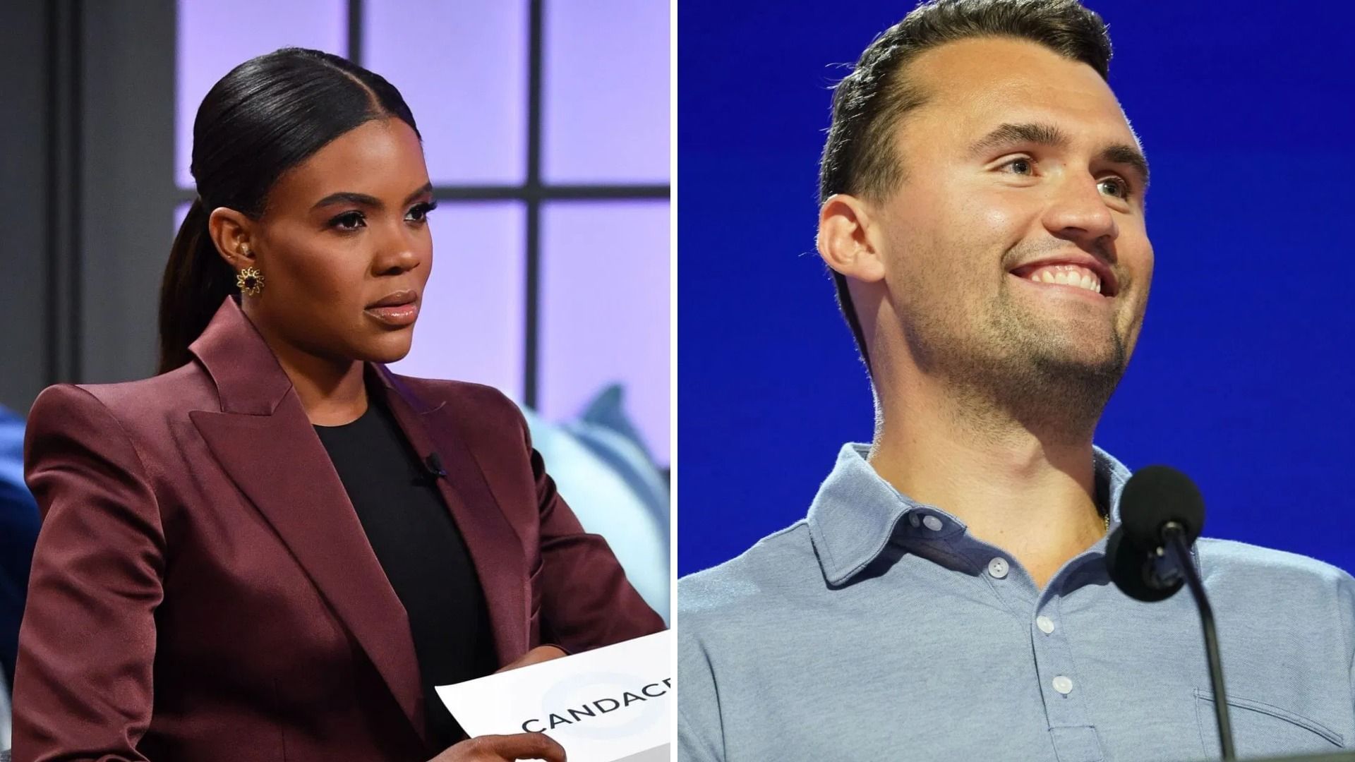 Candace Owens and Charlie Kirk (Image via Getty)