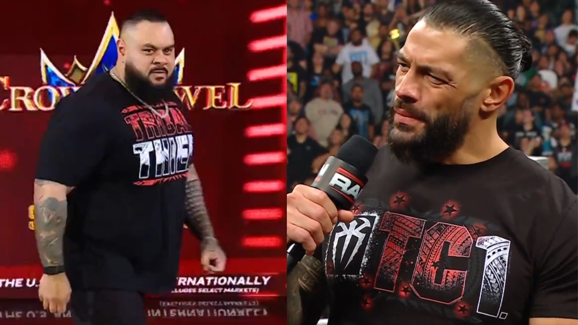 Roman Reigns [right] and Bronson Reed [left] [Image Credits: WWE