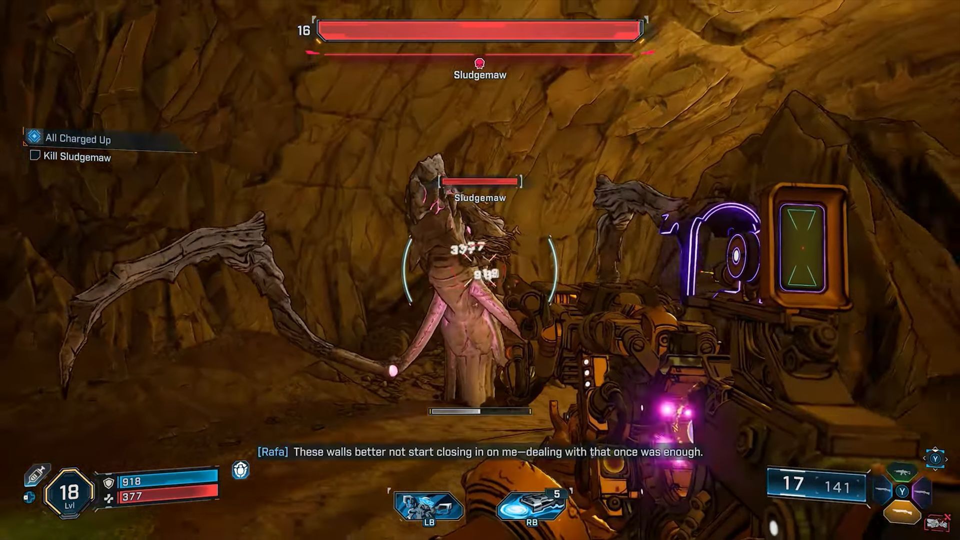 Sludgemaw deals massive damage on impact, but its moveset is predictable (Image via Gearbox Software)