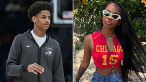 "I love you till forever": Kiyan Anthony cosies up to girlfriend Angel Bradley as she pens passionate message declaring love in loved-up snaps