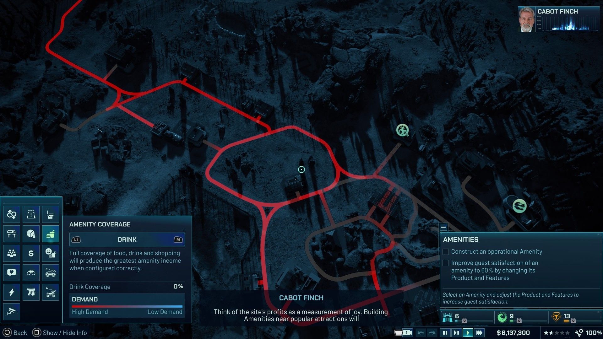 The heatmap in Jurassic World Evolution 3 (Image via Frontier Developments)