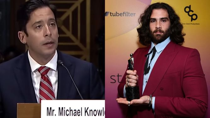 What was said about HasanAbi in Senate Judiciary Subcommittee hearing?