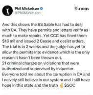 Mickelson’s tweet on X _ Source: X/@PhilMickelson