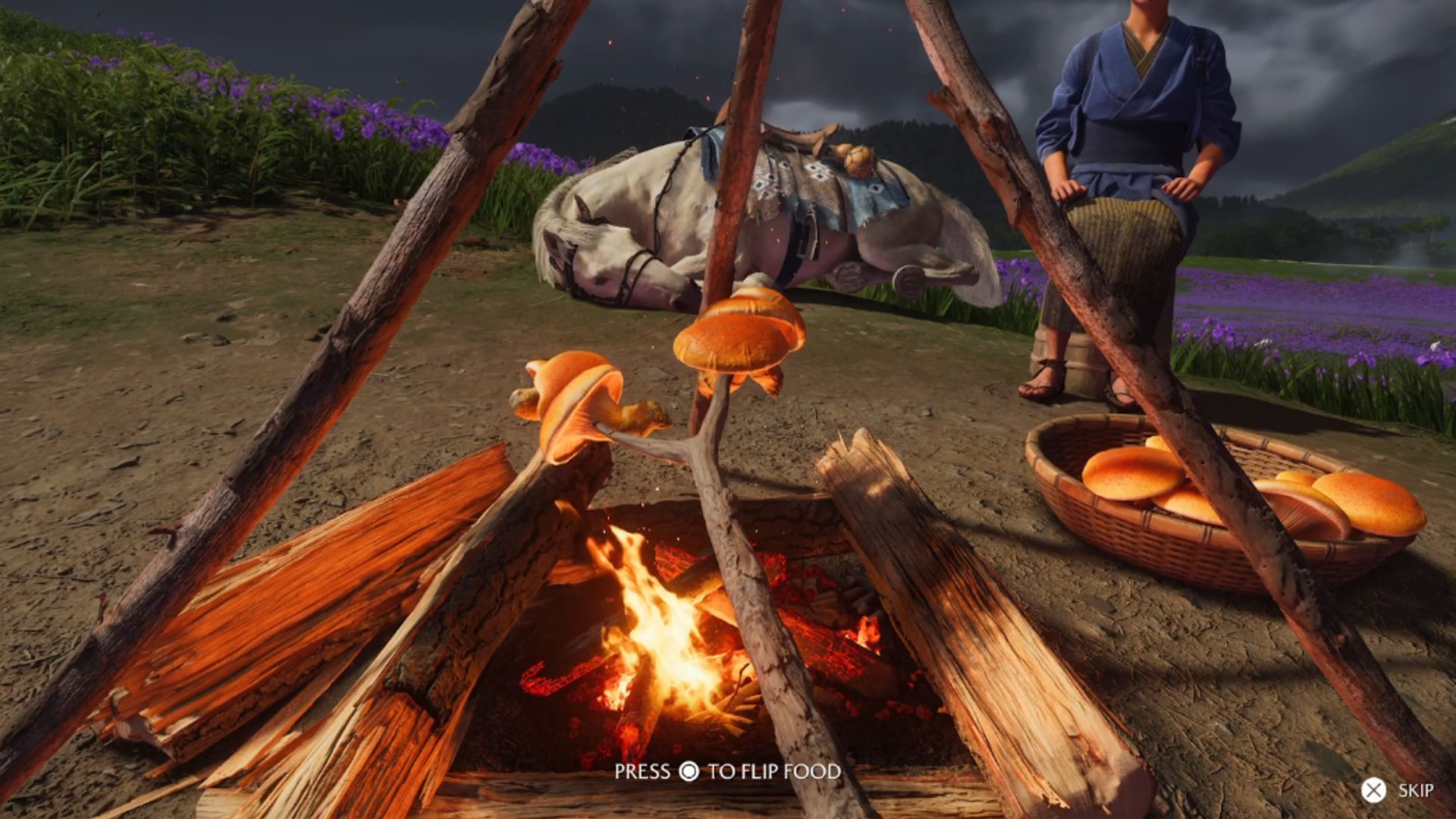 Cook different foods in the camp (Image via Sucker Punch)