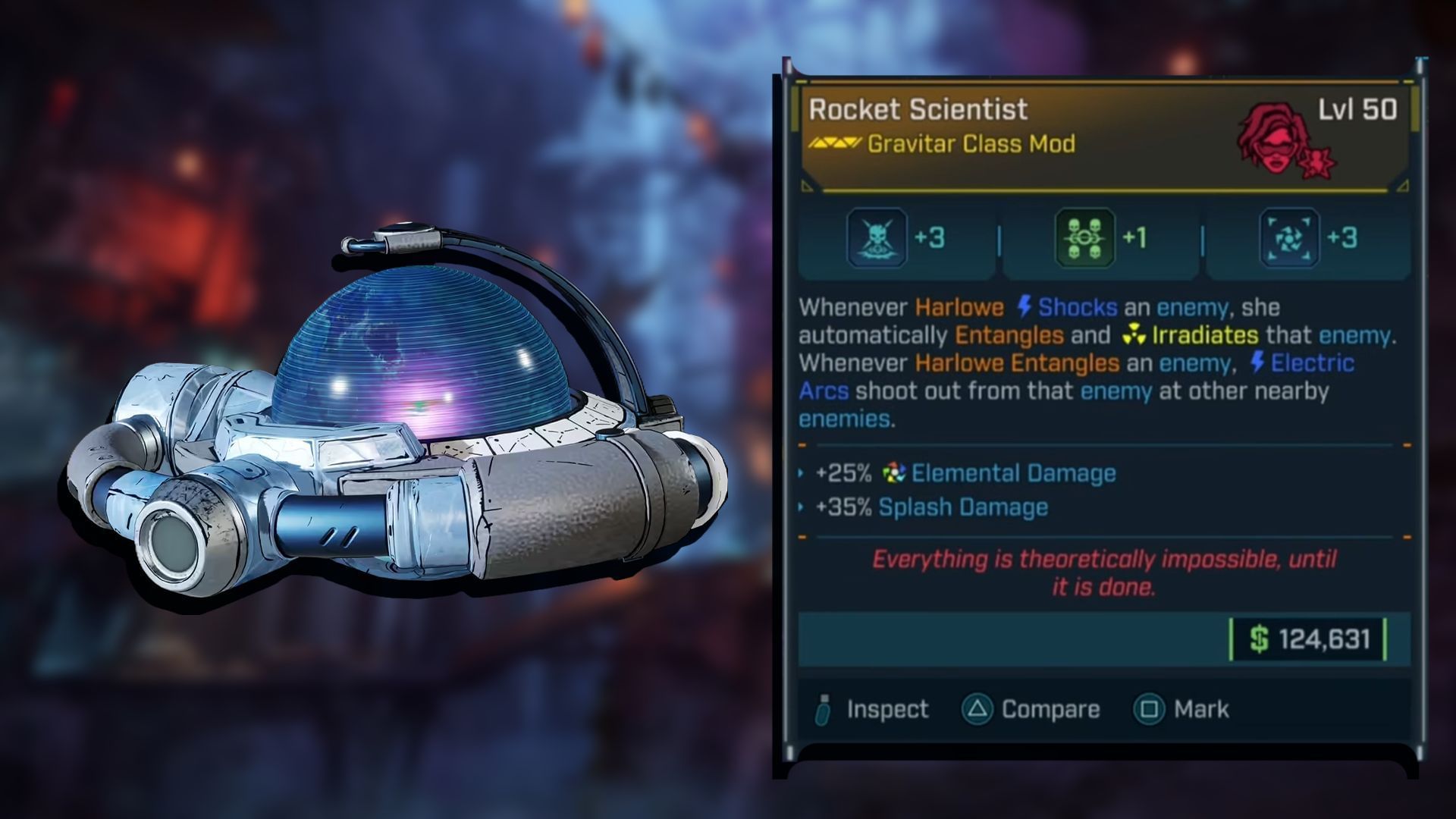 The Scientist and Katagawa&rsquo;s Revenge work in tandem to shock enemies and spread radiation (Image via Gearbox Software)
