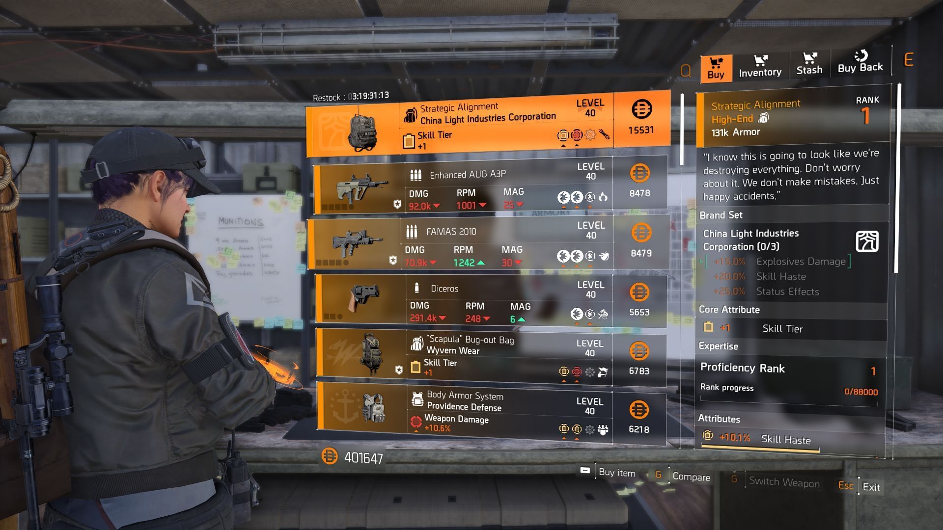 The Division 2 vendor at the White House helipad (Image via SK Gaming || Ubisoft)