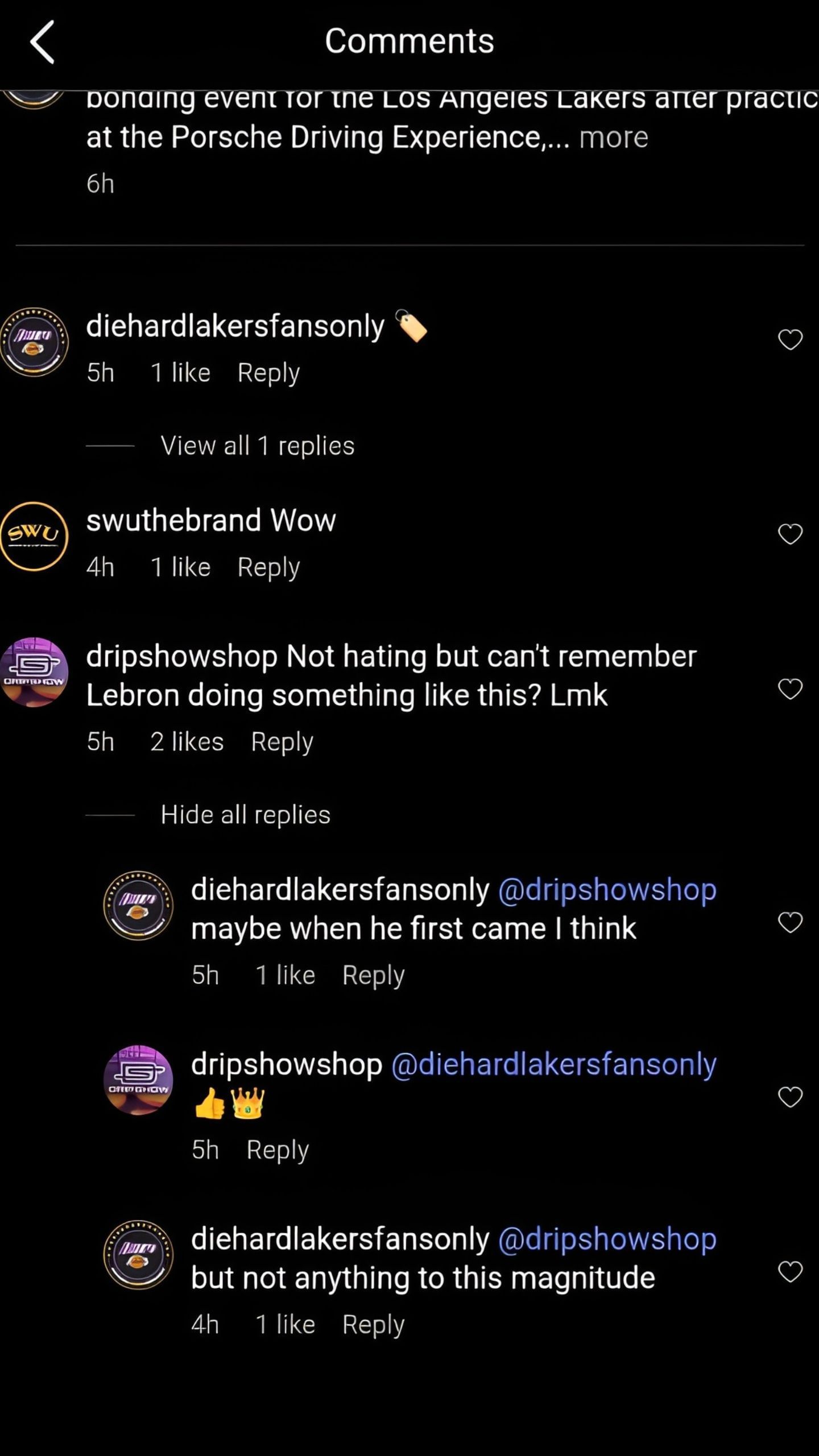 Comments on the post