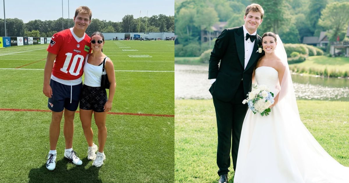 Patriots&rsquo; QB Drake Maye and wife Ann steal the spotlight in game-day style after big win