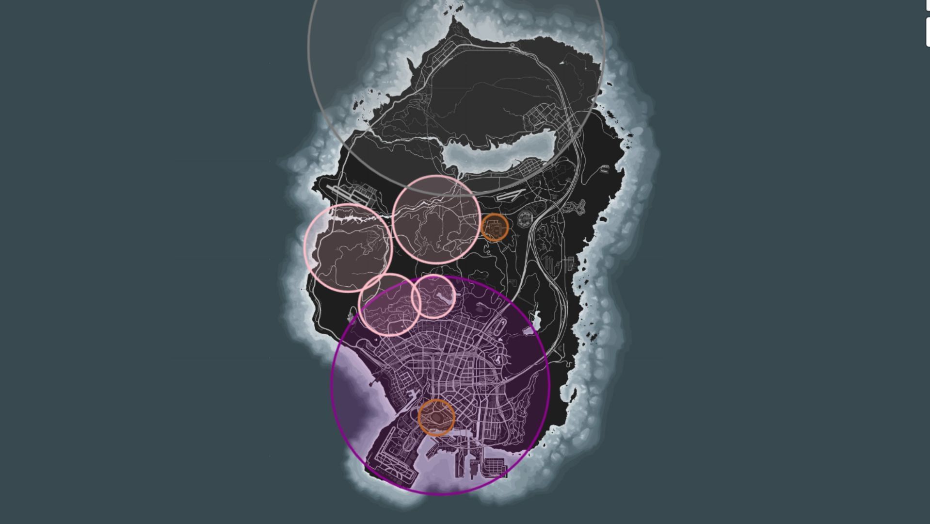The clone slasher has a 50% chance of spawning anywhere in these locations (Image via GTAweb.eu)