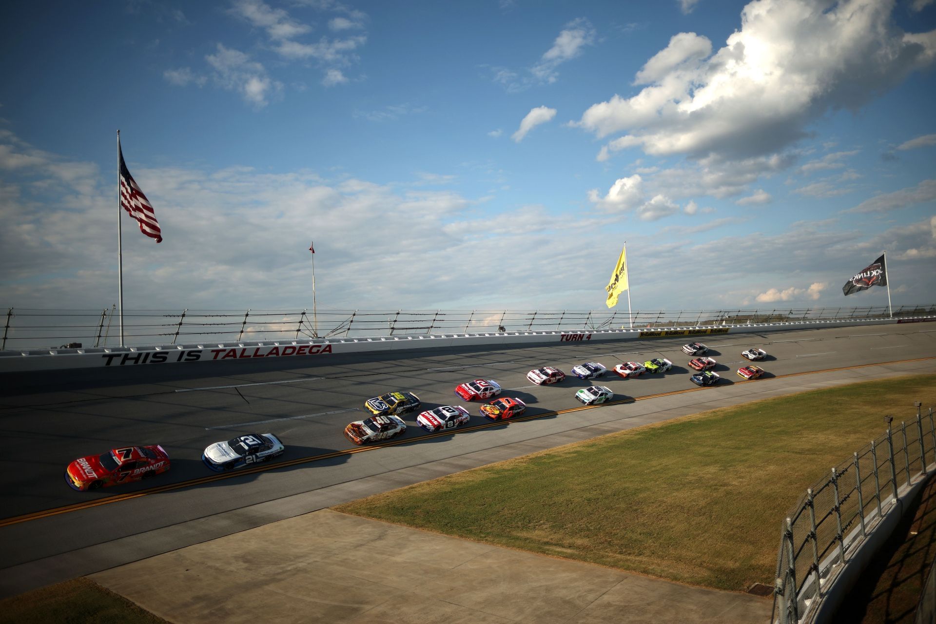Jeb Burton (27) during the NASCAR Xfinity Series race at Talladega Superspeedway. Source: Getty