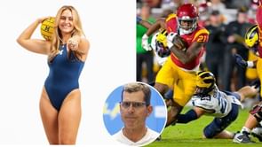 Jim Harbaugh’s daughter Grace dolls up in Michigan blue and yellow as she returns to cheer for Wolverines Week 7 game vs. USC