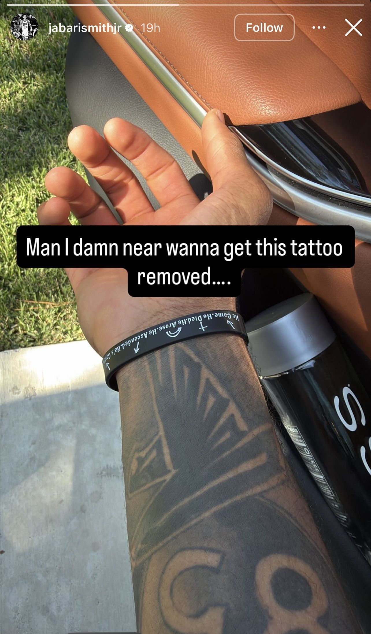 Instagram Story (Source: Jabari Smith Jr.&#039;s Instagram)