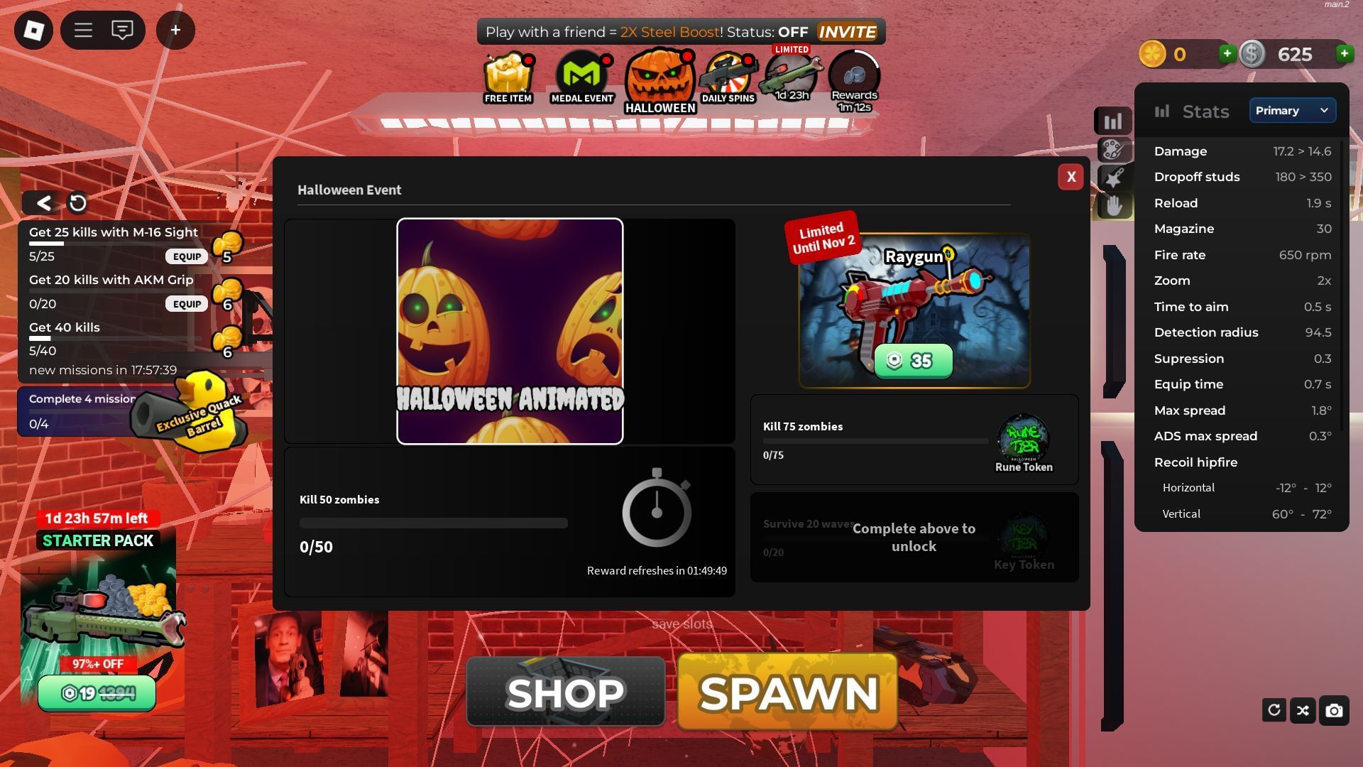 Halloween Spotlight objectives (Image via Roblox)