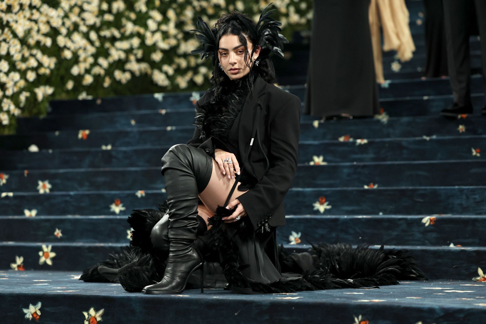 Charli XCX at the 2025 Met Gala (Image via Getty)