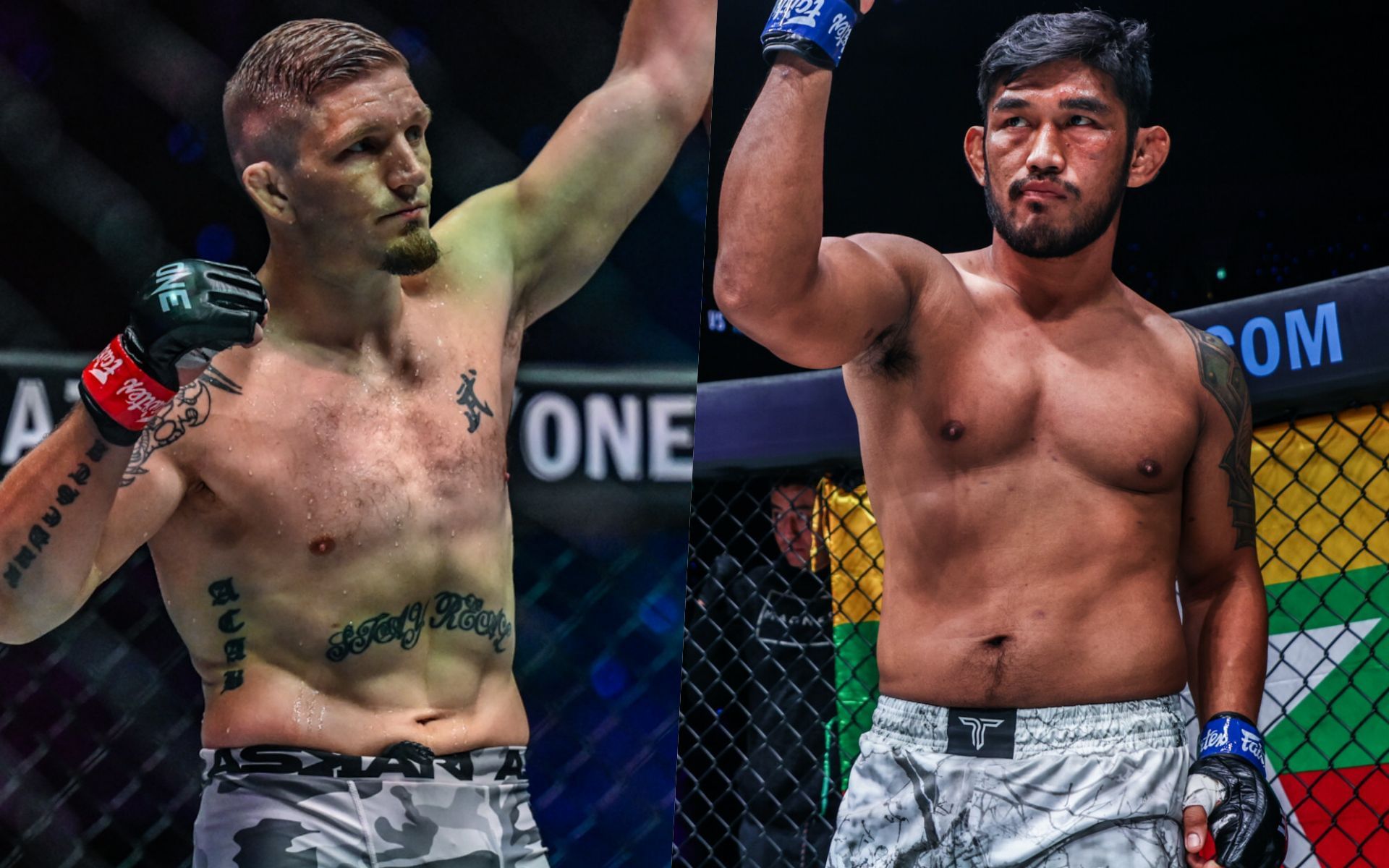 Zebaztian Kadestam (L) vs  Aung La N Sang (R) | Photo credit: ONE Championship