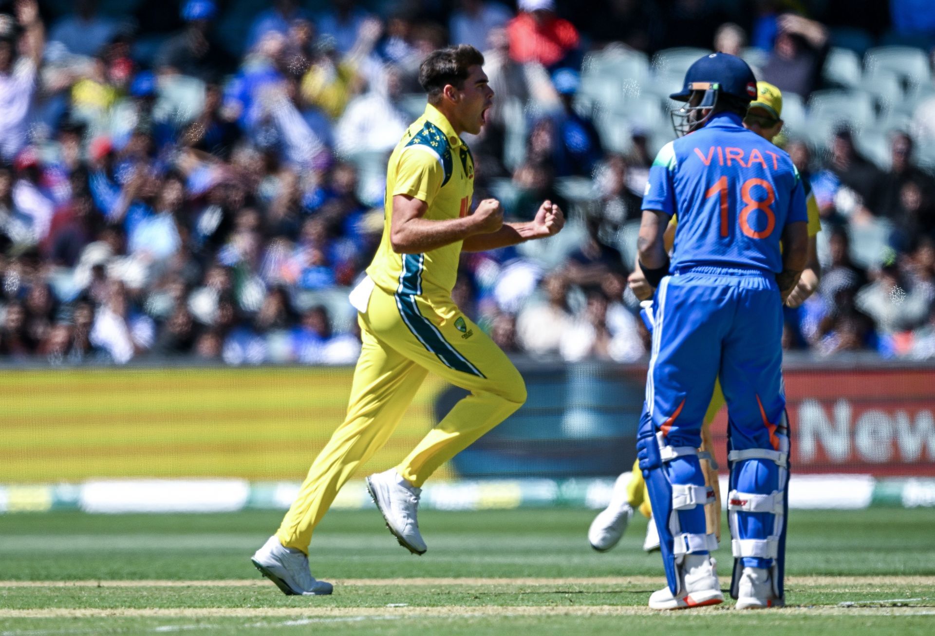 Virat Kohli was trapped lbw by Xavier Bartlett in the second ODI. [P/C: Getty]