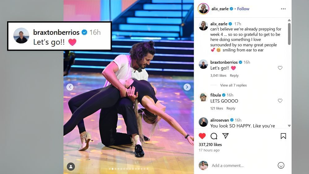 Braxton Berrios reacts to GF Alix Earle&#039;s Marilyn Monroe-inspired look (Image Credit: Earle/IG)