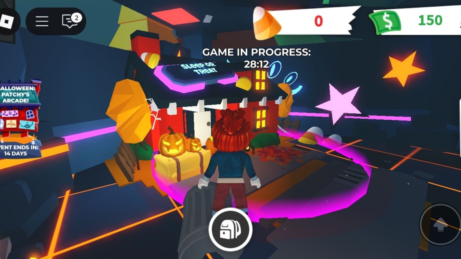 Sleep or Treat minigame (Image via Roblox)
