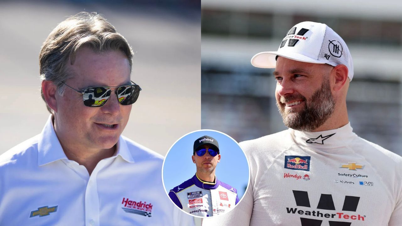 Jeff Gordon, Denny Hamlin and Shane van Gisbergen