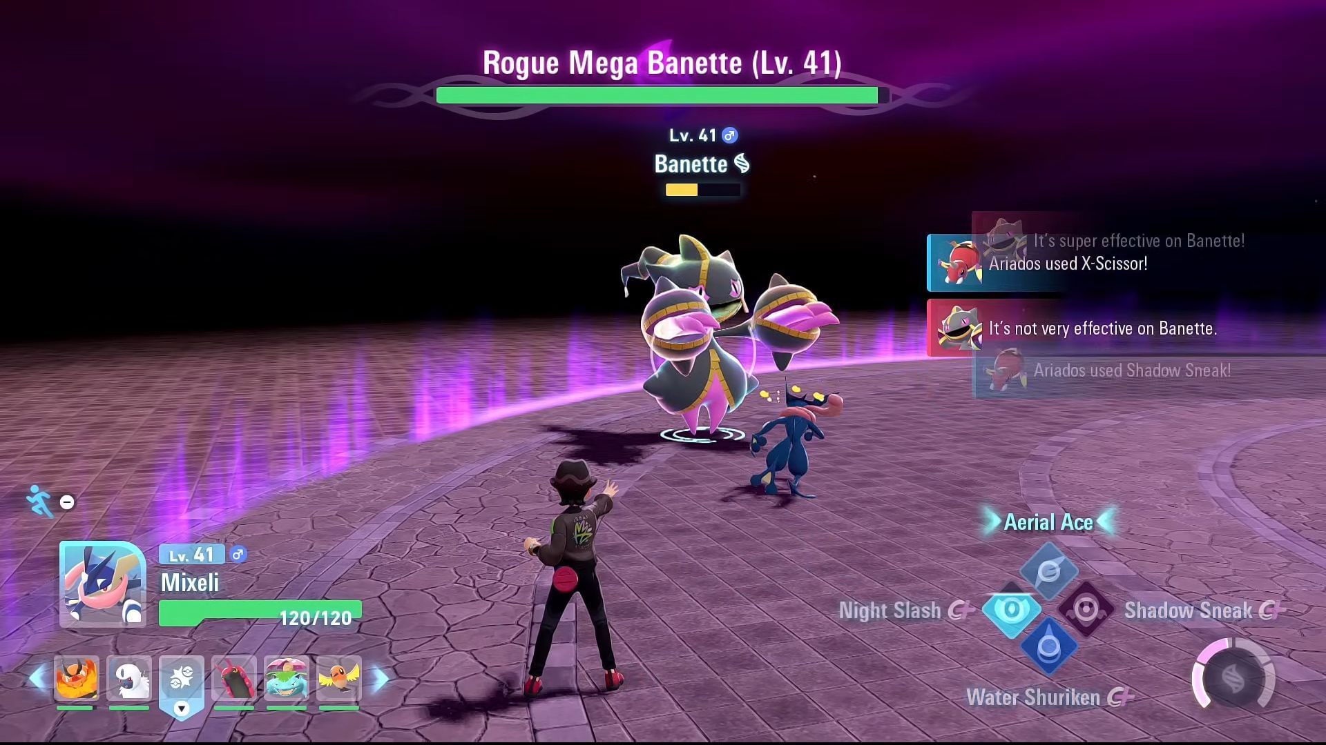Dodge Mega Banette by continuously moving around during the battle (Image via YouTube/@Mixeli)