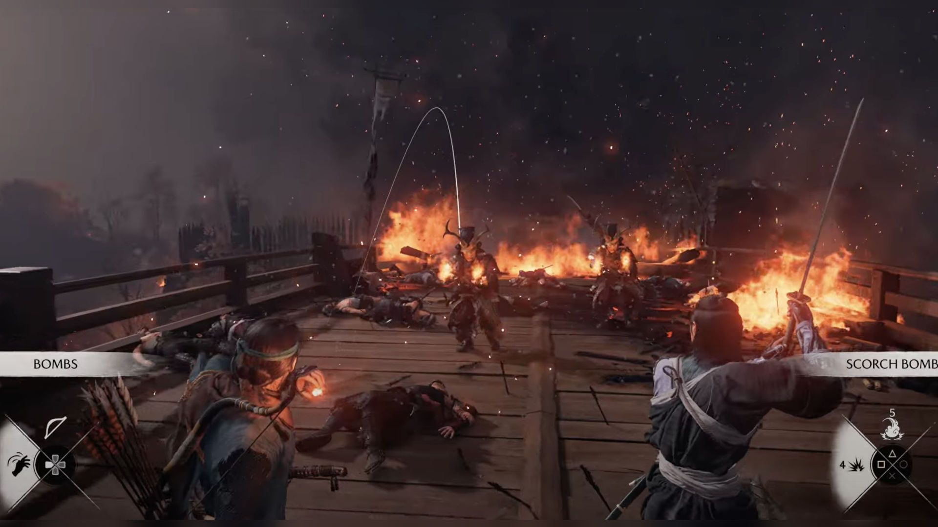 Help Jubei defend the bridge until Oni arrives (Image via Sucker Punch)