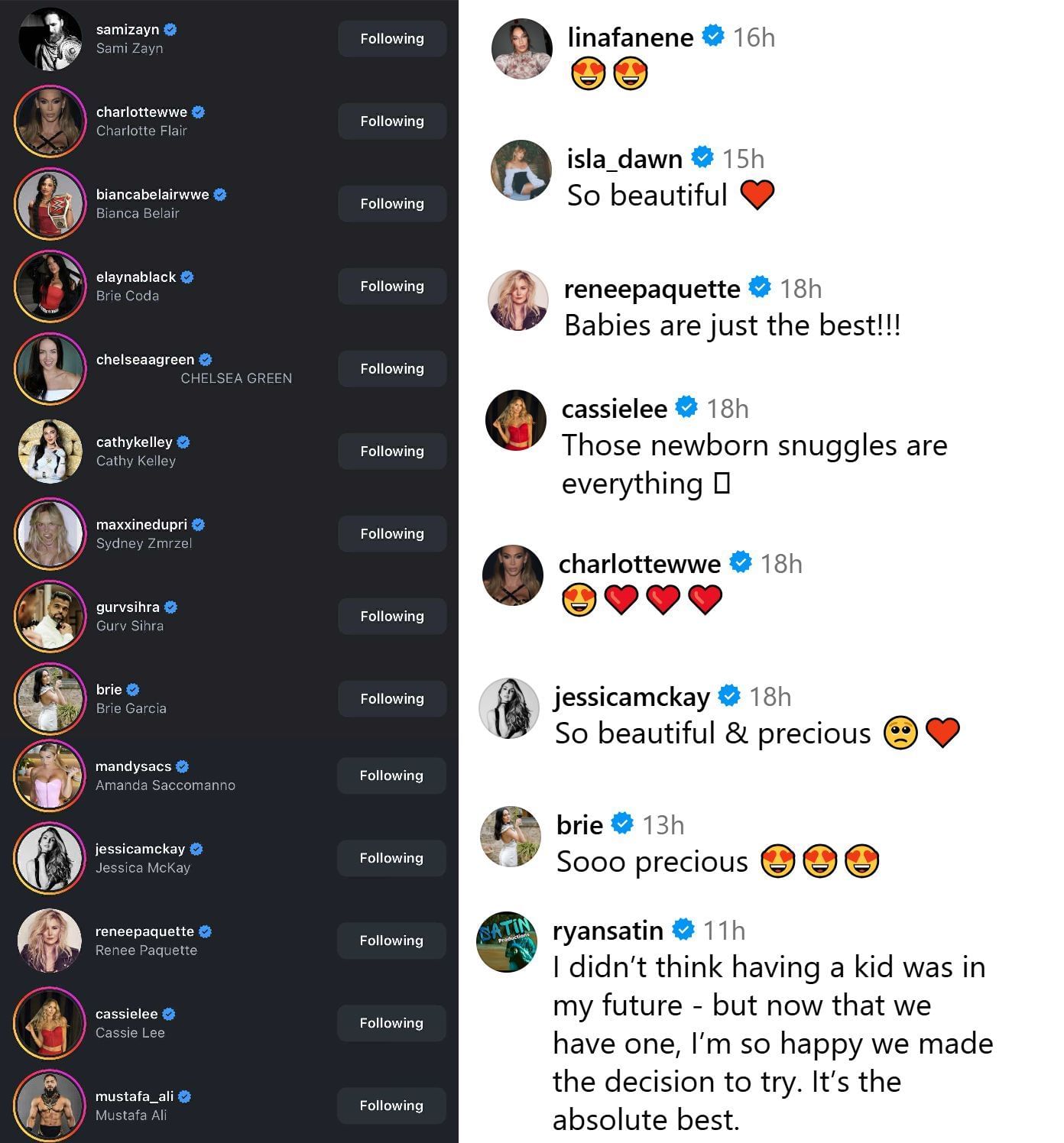 WWE stars react to Carmella&#039;s IG post (Photo: @theleahvandale on Instagram)