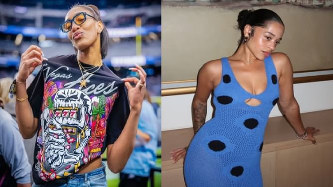 A'ja Wilson adores Jayson Tatum's wife Ella Mai's serene swimming video with heartfelt two-word reaction