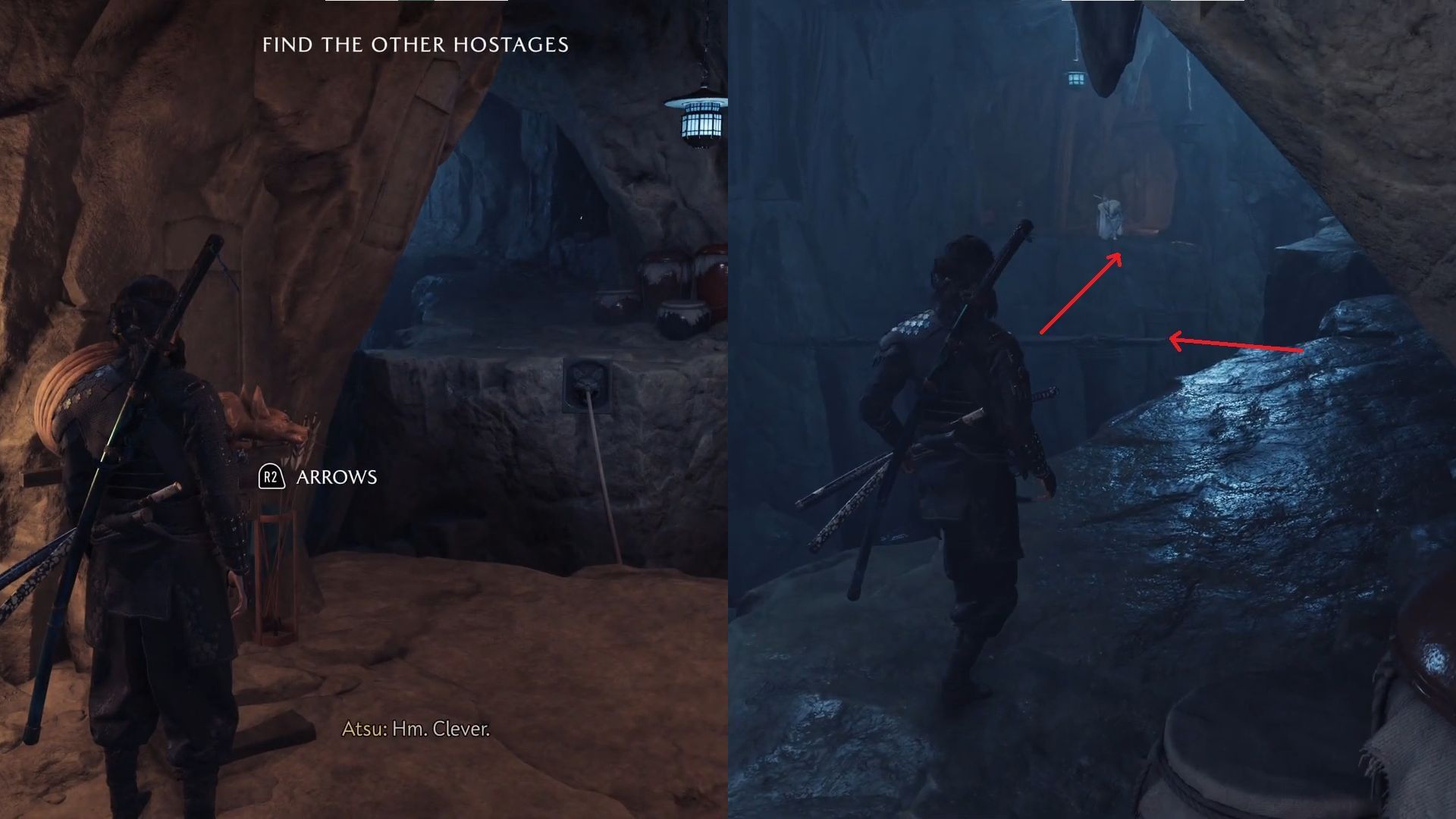 Follow the path in The Way of the Shamisen quest (Image via Sportskeeda Gaming || Sucker Punch)