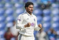 Kuldeep Yadav zvedl ve druhém testu proti západní Indii osm branek. (P/C: BCCI/X)