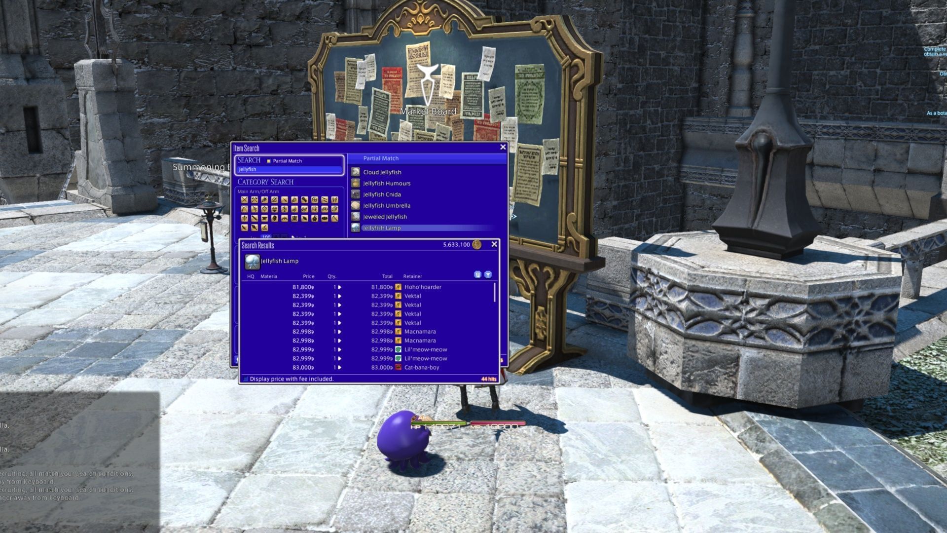 You can sell those lamps from 80-100k, depending on the server (Image via Square Enix)
