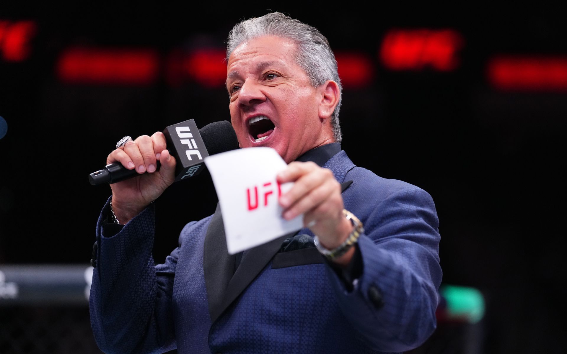 Bruce Buffer talks about UFC White House card. [Image courtesy: Getty]