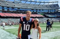 Drake Maye's wife Ann Michael gives quick fit-check while dropping 2-word message cheering for Patriots QB in Week 8 game vs. Browns