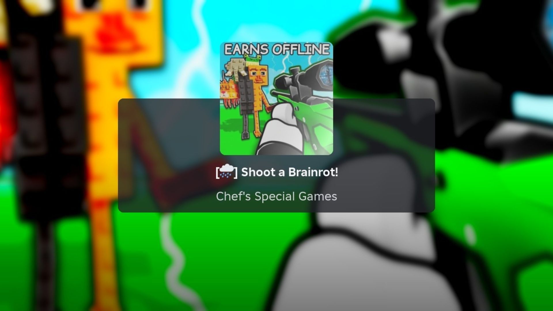 Shoot a Brainrot banner (Image via Roblox)