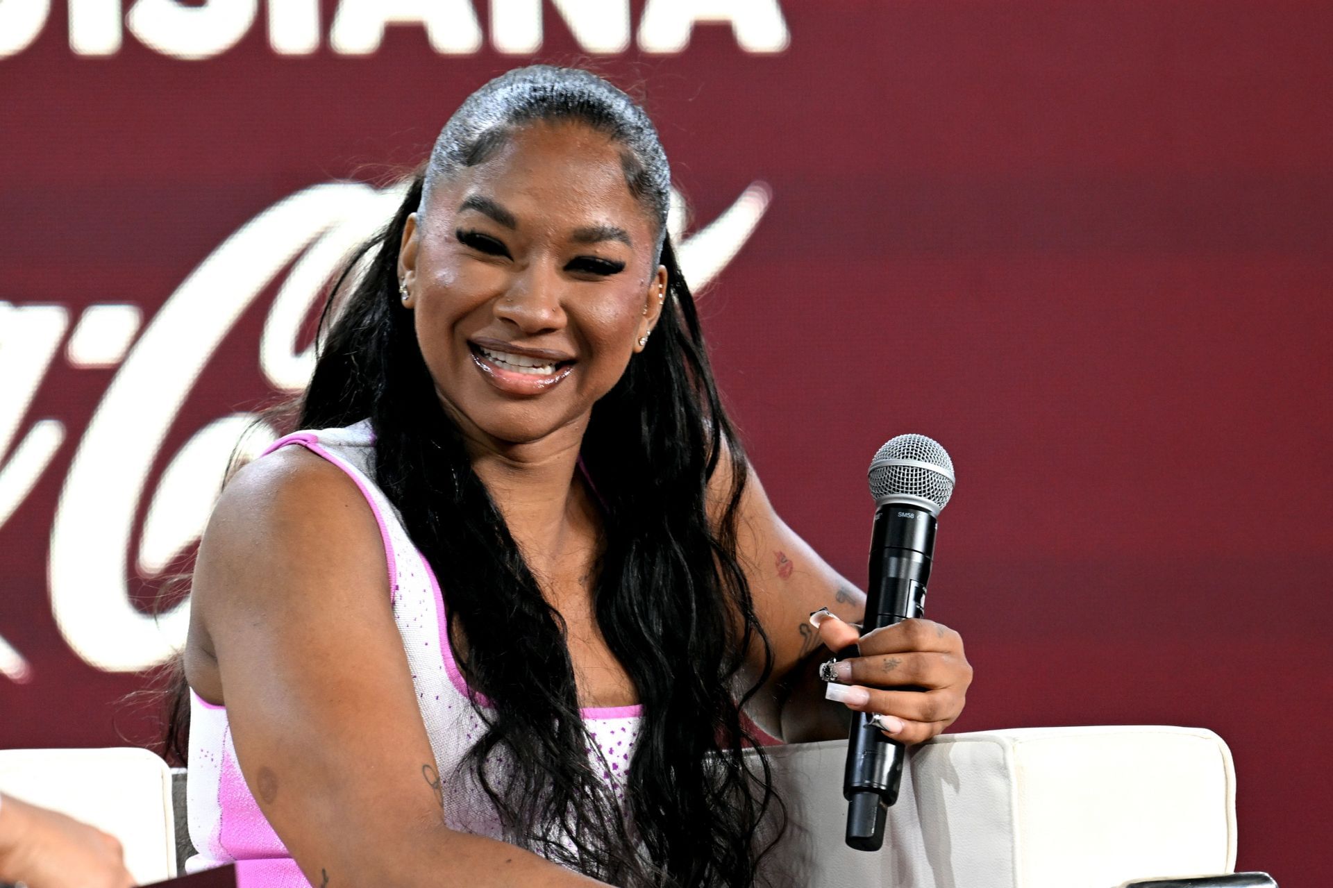Jordan Chiles during the 2025 ESSENCE Festival in New Orleans, Louisiana. (Photo Getty Images)