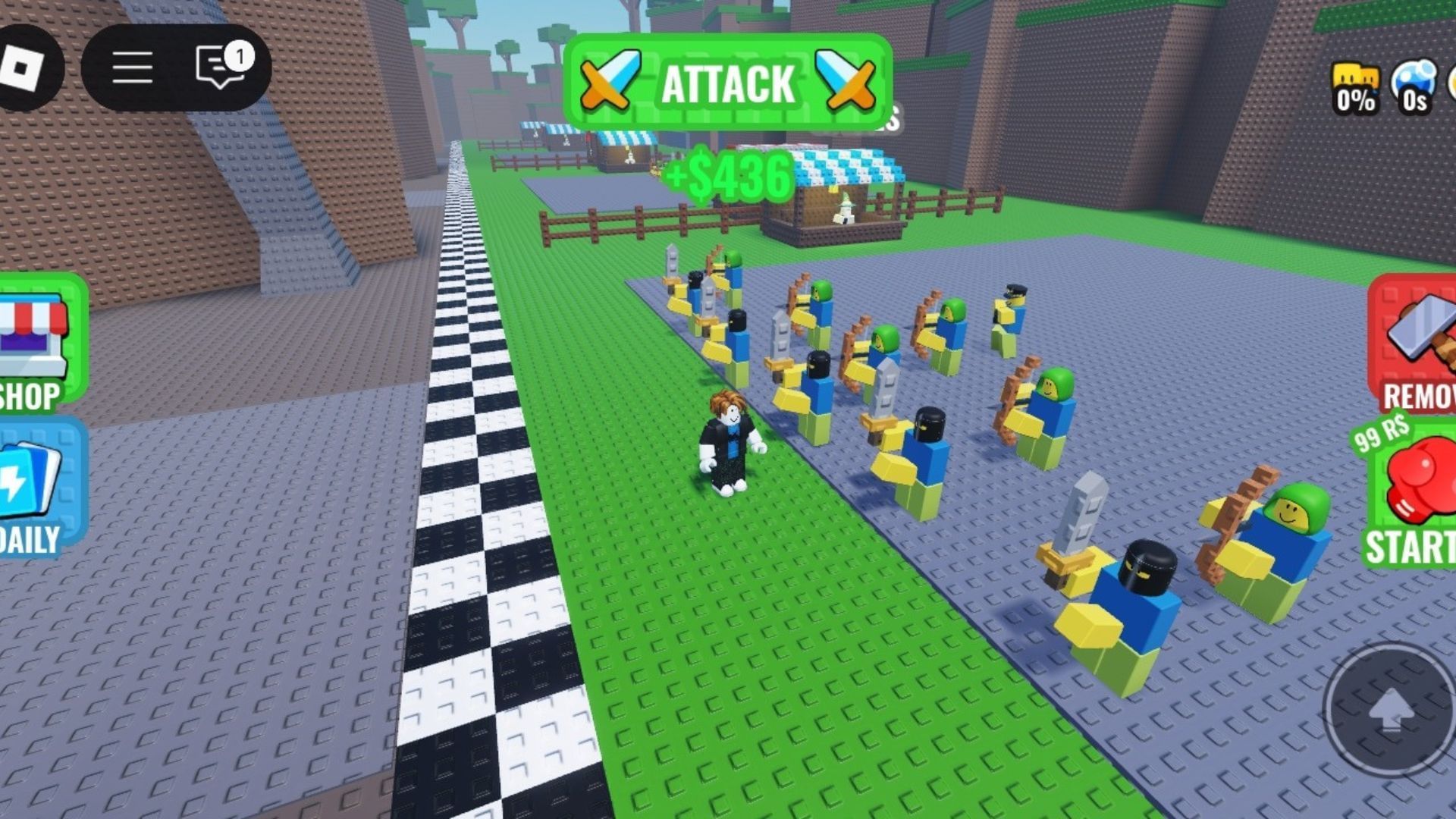Making an army (Image via Roblox)