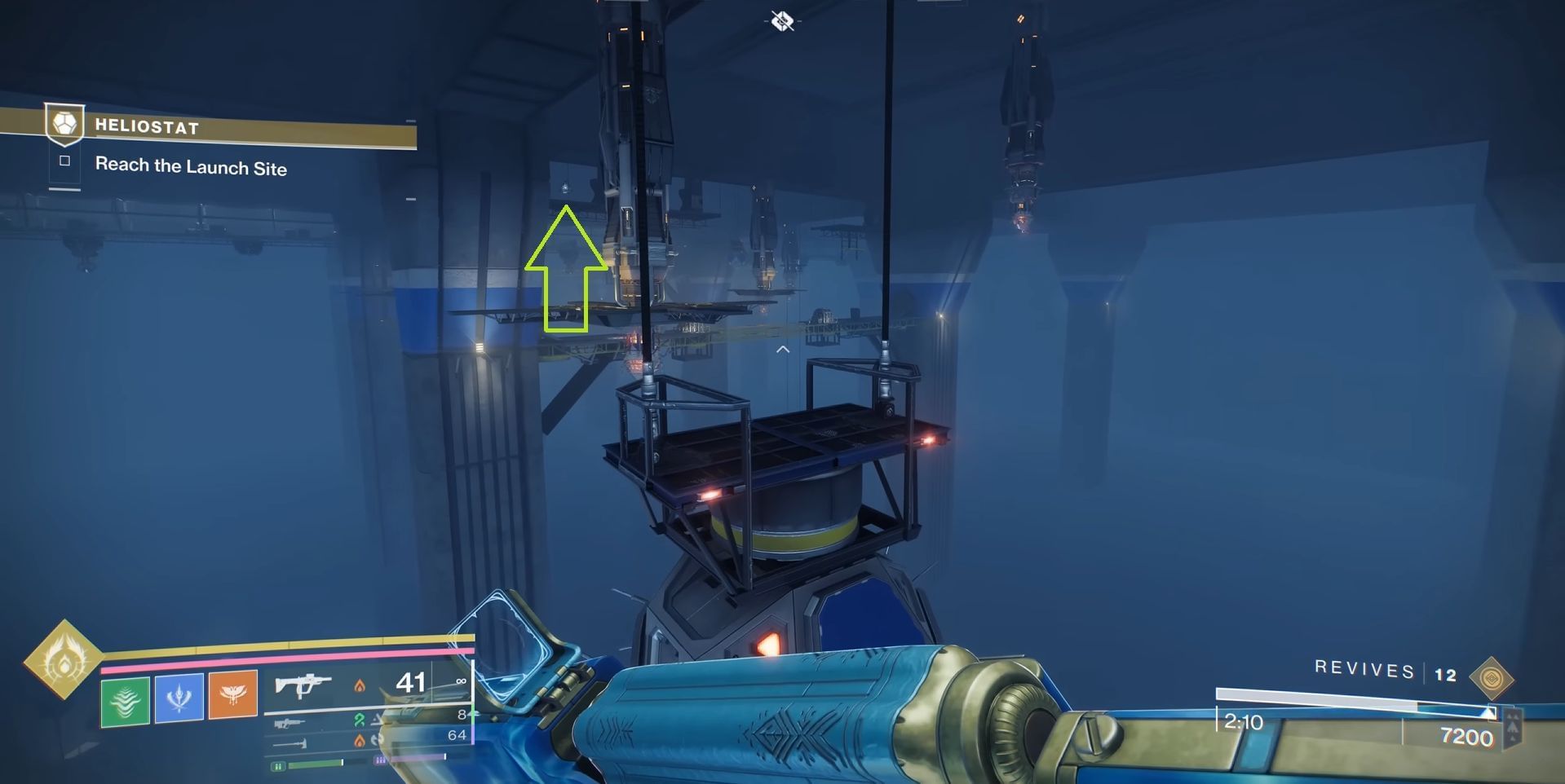 First node inside the jumping puzzle of Destiny 2 Heliostat (Image via Bungie)