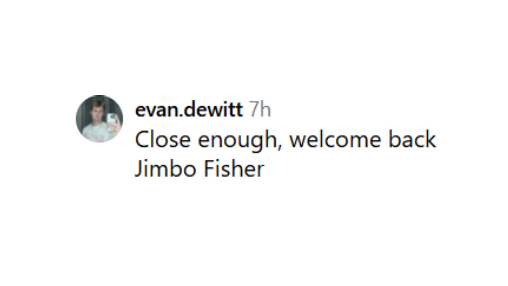 Another fan reacted to Steve Sarkisian&#039;s statement (Image Source: on3/Instagram)